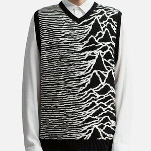 Pleasures x Joy Division Interzone Black and White Sweater Vest NWOT Size M